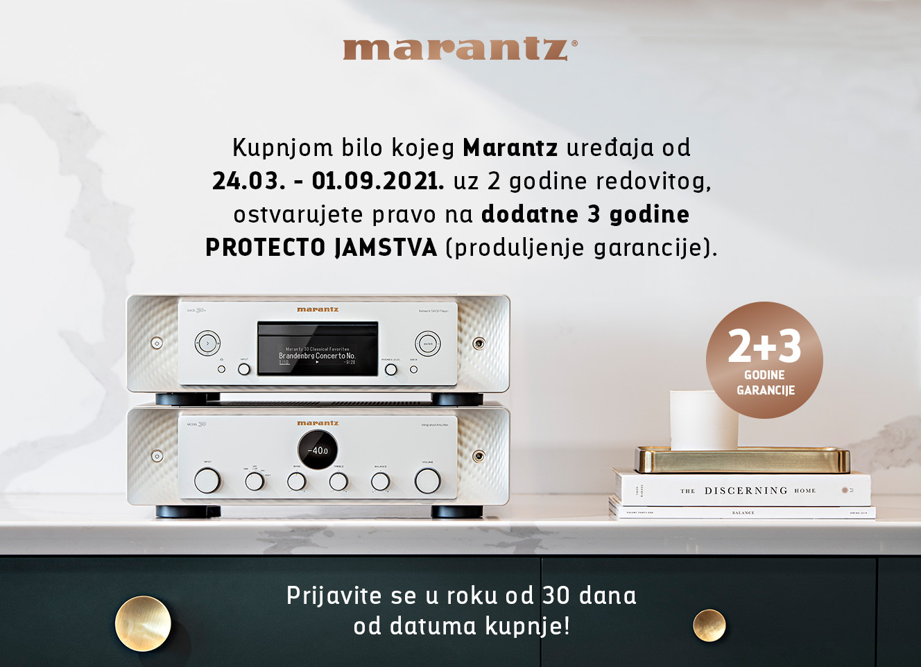 Poklanjamo vam dodatno jamstvo na sve Marantz uređaje!